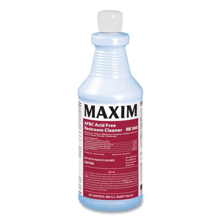 MAXIM AFBC Acid Free Restroom Cleaner, Fresh Scent, 32 oz Bottle, PK12 036000-12